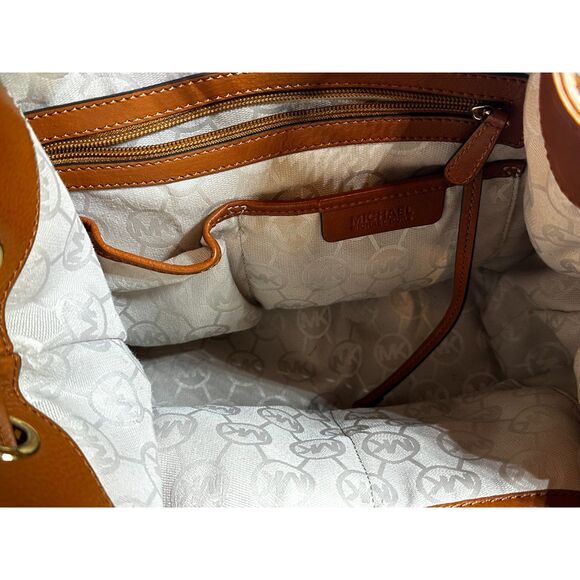 Michael Kors Marina Large Espadrille Denim Shoulder Bag EUC - Picture 7 of 9